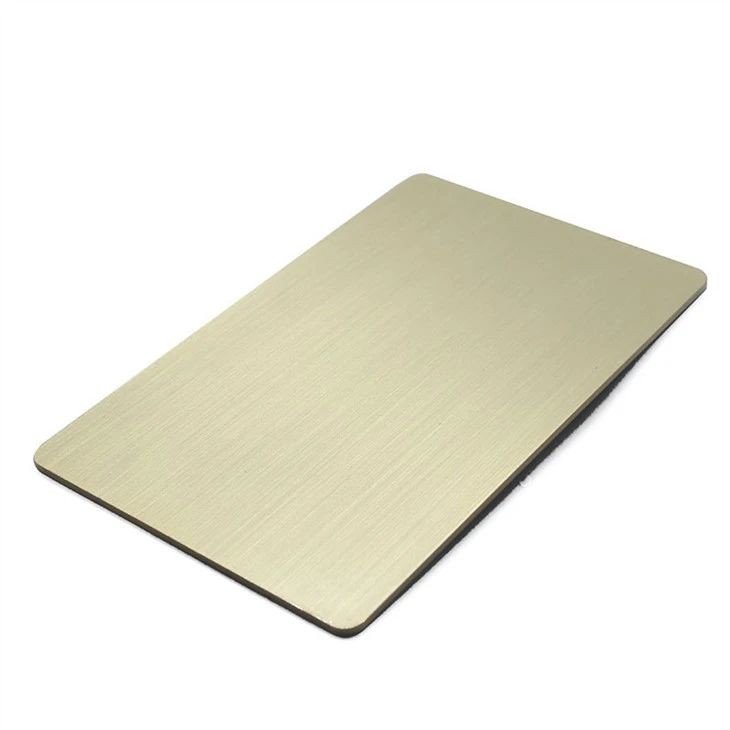 Biglietto da visita NFC spazzolato oro
